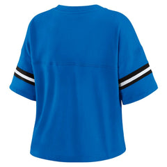 Orlando Magic WEAR by Erin Andrews Women's Color Block Boxy V-Neck T-Shirt Blue outlet