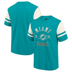 Miami Dolphins Darius Rucker Collection Football T-Shirt - Aqua T-shirts