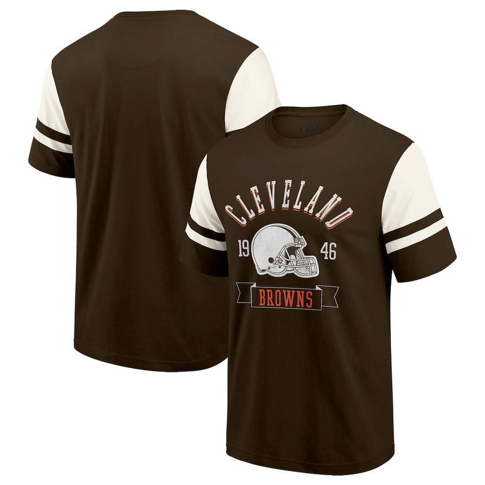 Cleveland Browns Darius Rucker Collection Football T-Shirt - Brown T-shirts