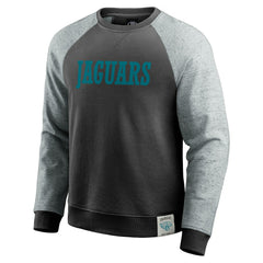 Jacksonville Jaguars Darius Rucker Collection Colorblock Pullover Sweatshirt - Black/Heather Gray Pullover