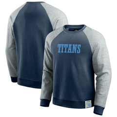 Tennessee Titans Darius Rucker Collection Colorblock Pullover Sweatshirt - Navy/Heather Gray Pullover