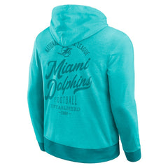 Miami Dolphins Darius Rucker Collection Tonal Knit Pullover Hoodie - Aqua Hoodies