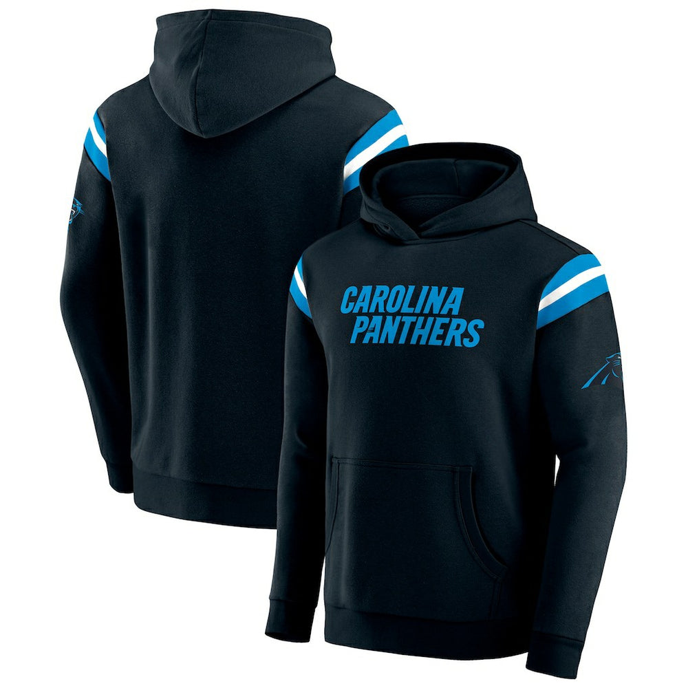 Carolina Panthers Darius Rucker Collection Football Washed Pullover Hoodie - Black Hoodies