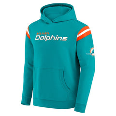 Miami Dolphins Darius Rucker Collection Football Washed Pullover Hoodie - Aqua Hoodies
