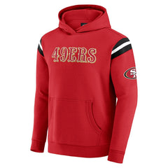San Francisco 49ers Darius Rucker Collection Football Washed Pullover Hoodie - Scarlet Hoodies