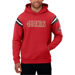 San Francisco 49ers Darius Rucker Collection Football Washed Pullover Hoodie - Scarlet Hoodies
