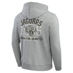 Jacksonville Jaguars Darius Rucker Collection Vintage Stripe Full-Zip Hoodie - Heather Gray Hoodies