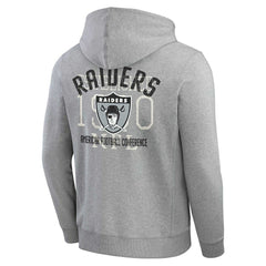 Las Vegas Raiders Darius Rucker Collection Vintage Stripe Full-Zip Hoodie - Heather Gray Hoodies