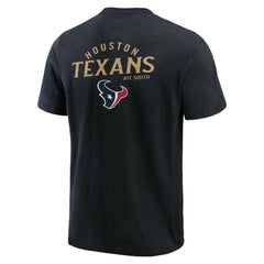 Houston Texans Darius Rucker Collection Washed Henley T-Shirt - Black T-shirts