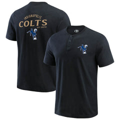 Indianapolis Colts Darius Rucker Collection Washed Henley T-Shirt - Black T-shirts