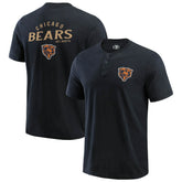 Chicago Bears Darius Rucker Collection Washed Henley T-Shirt - Black T-shirts