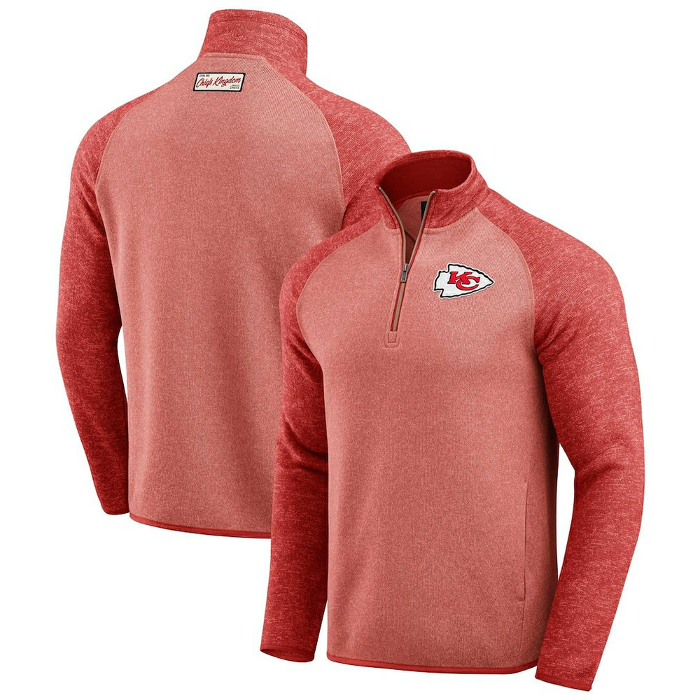 Kansas City Chiefs Darius Rucker Collection Tonal Quarter-Zip Jacket - Red Jackets