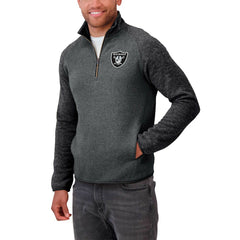 Las Vegas Raiders Darius Rucker Collection Tonal Quarter-Zip Jacket - Black Jackets