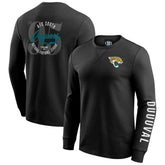 Jacksonville Jaguars Darius Rucker Collection Washed Waffle-Knit Long Sleeve T-Shirt - Black T-shirts
