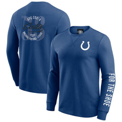 Indianapolis Colts Darius Rucker Collection Washed Waffle-Knit Long Sleeve T-Shirt - Royal T-shirts