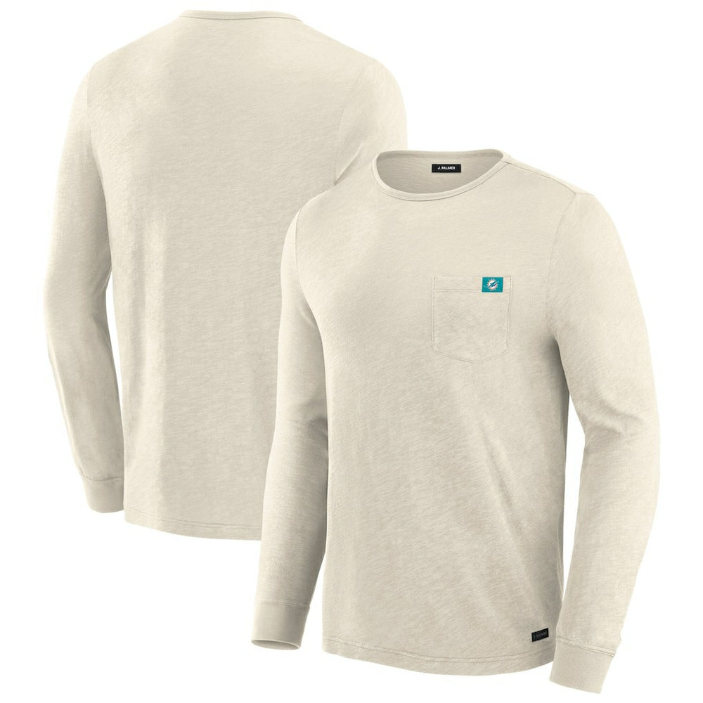 Miami Dolphins J. Palmer In-The-Pocket Long Sleeve T-Shirt - Cream T-shirts