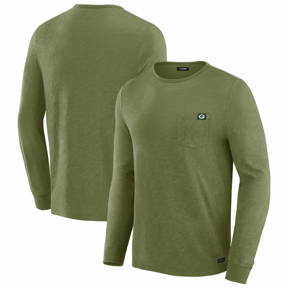 Green Bay Packers J. Palmer In-The-Pocket Long Sleeve T-Shirt - Olive T-shirts