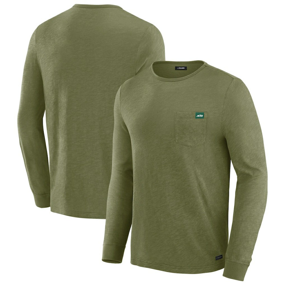 New York Jets J. Palmer In-The-Pocket Long Sleeve T-Shirt - Olive T-shirts
