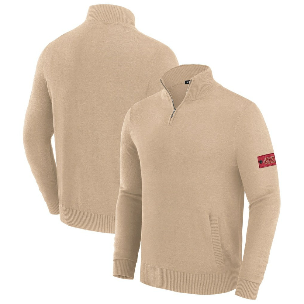 San Francisco 49ers J. Palmer Franchise Quarter-Zip Sweater - Tan