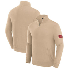 San Francisco 49ers J. Palmer Franchise Quarter-Zip Sweater - Tan