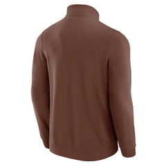Cleveland Browns J. Palmer QB1 Full-Zip Sweatshirt - Tan Sweatshirts