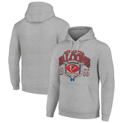 Atlanta Falcons Starter 80s Retro Pullover Hoodie - Heather Gray Hoodies