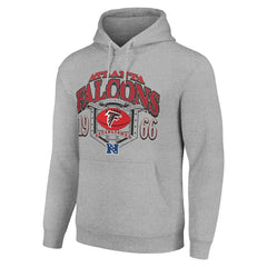 Atlanta Falcons Starter 80s Retro Pullover Hoodie - Heather Gray Hoodies