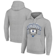 Dallas Cowboys Starter 80s Retro Pullover Hoodie - Heather Gray Hoodies
