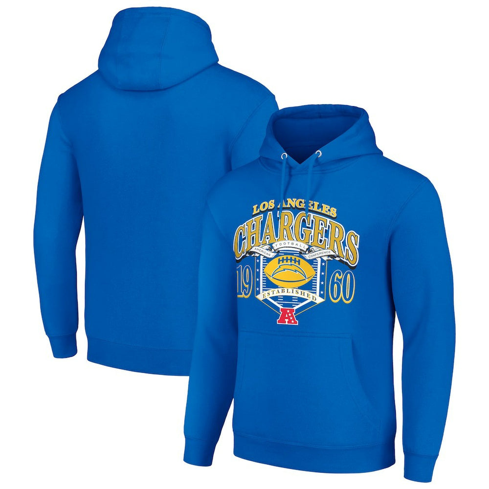 Los Angeles Chargers Starter 80s Retro Pullover Hoodie - Royal Hoodies