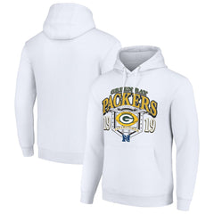 Green Bay Packers Starter 80s Retro Pullover Hoodie - White Hoodies
