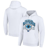 Carolina Panthers Starter 80s Retro Pullover Hoodie - White Hoodies
