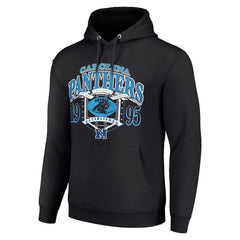 Carolina Panthers Starter 80s Retro Pullover Hoodie - Black Hoodies