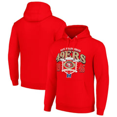 San Francisco 49ers Starter 80s Retro Pullover Hoodie - Scarlet Hoodies