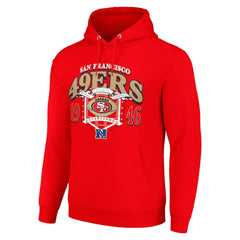San Francisco 49ers Starter 80s Retro Pullover Hoodie - Scarlet Hoodies