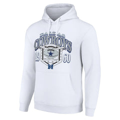 Dallas Cowboys Starter 80s Retro Pullover Hoodie - White Hoodies