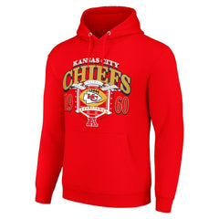 Kansas City Chiefs Starter 80s Retro Pullover Hoodie - Red Hoodies