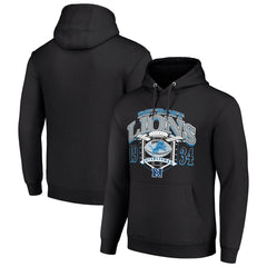 Detroit Lions Starter 80s Retro Pullover Hoodie - Black Hoodies