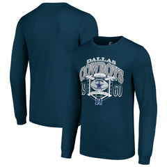 Dallas Cowboys Starter Retro Long Sleeve Graphic T-Shirt - Navy T-shirts