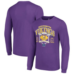 Minnesota Vikings Starter Retro Long Sleeve Graphic T-Shirt - Purple T-shirts