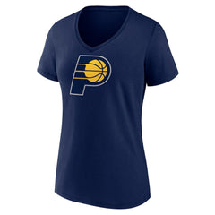 Indiana Pacers Women's Primary Logo V-Neck T-Shirt Navy