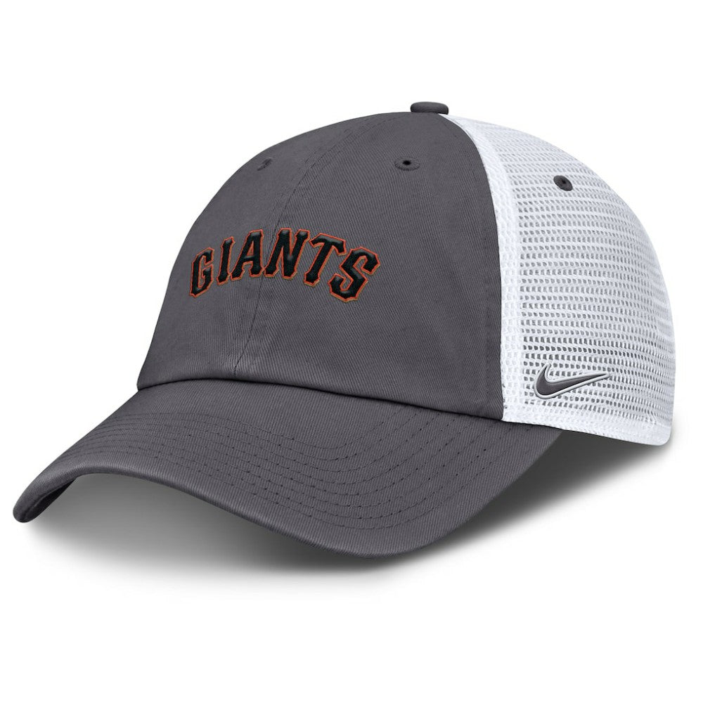 San Francisco Giants Nike Wordmark Club Adjustable Trucker Hat - Gray Hats