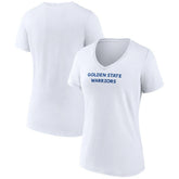 Golden State Warriors Women's Wordmark Home V-Neck T-Shirt White