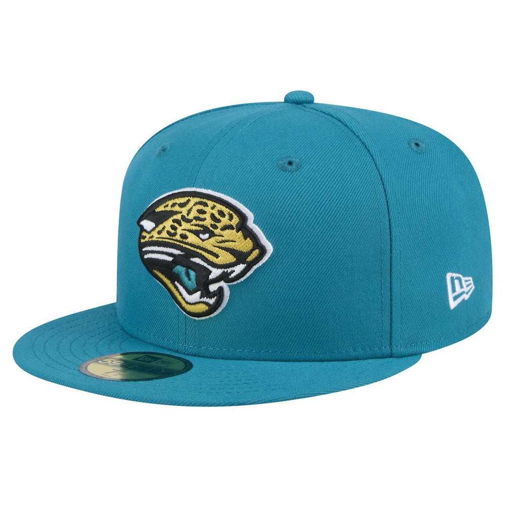 Jacksonville Jaguars New Era Throwback Logo Omaha 59FIFTY Fitted Hat - Teal Hats
