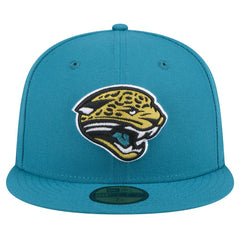 Jacksonville Jaguars New Era Throwback Logo Omaha 59FIFTY Fitted Hat - Teal Hats