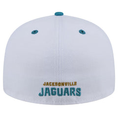 Jacksonville Jaguars New Era Throwback Logo Flipside Two-Tone 59FIFTY Fitted Hat - White/Teal Hats