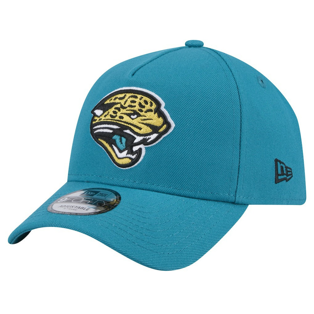 Jacksonville Jaguars New Era Throwback Logo Standard A-Frame 9FORTY Adjustable Hat - Teal Hats