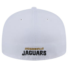 Jacksonville Jaguars New Era Throwback Crawl Omaha 59FIFTY Fitted Hat - White Hats