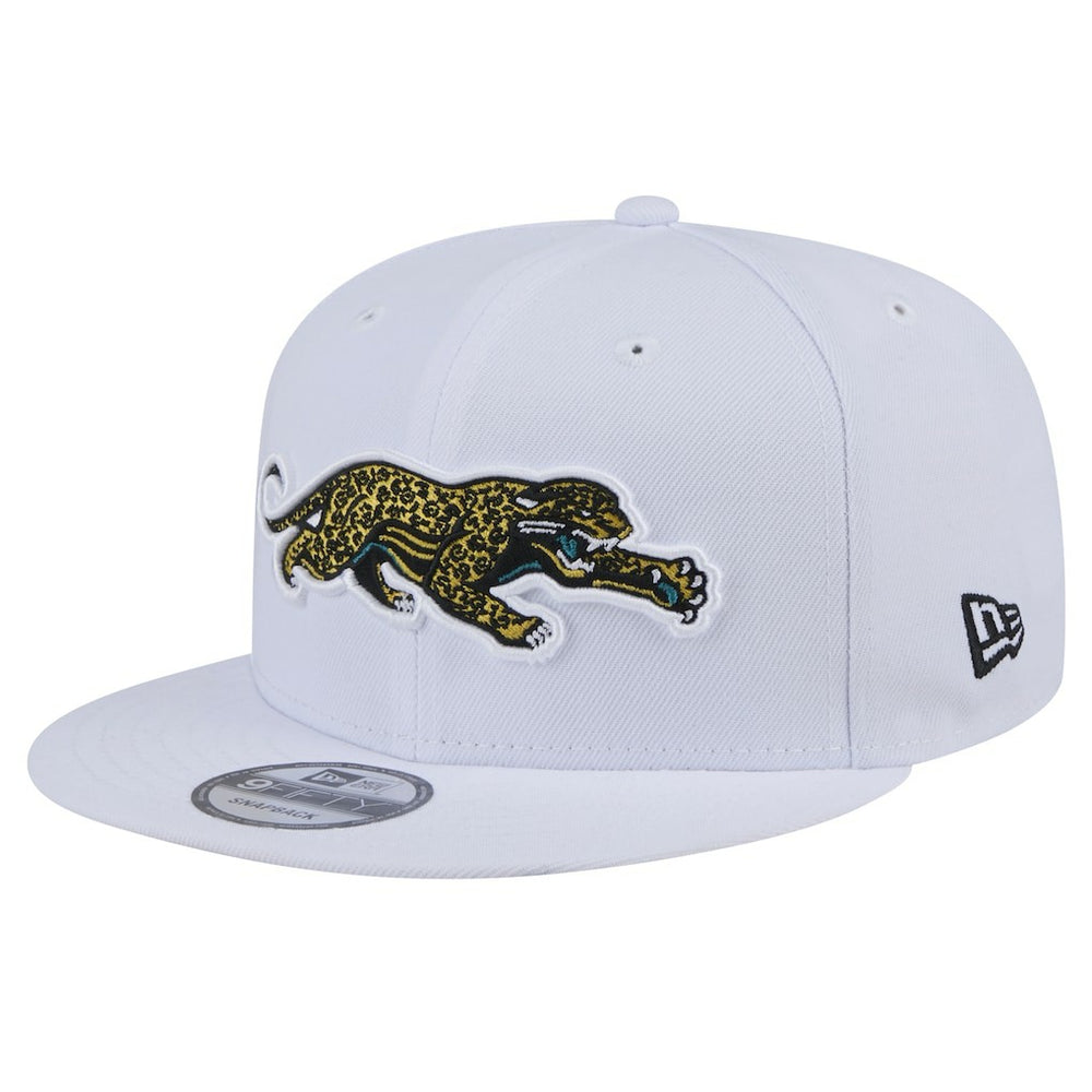 Jacksonville Jaguars New Era Throwback Crawl Standard 9FIFTY Snapback Hat - White Hats
