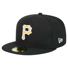 Pittsburgh Pirates New Era Checkered Undervisor 59FIFTY Fitted Hat - Black Hats