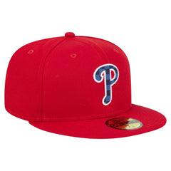 Philadelphia Phillies New Era Checkered Undervisor 59FIFTY Fitted Hat - Red Hats